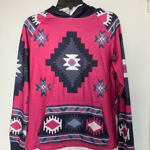 Ladies hoodie Long sleeve pockets in front. NWT